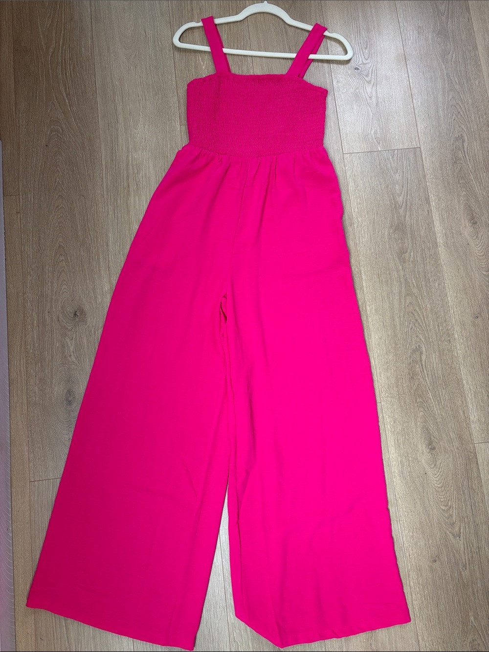 Women's Hot Pink Wide-Leg Jumpsuit
